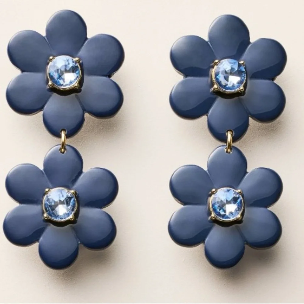 Kate Spade New York X Target Flower Linear Earrings Blue